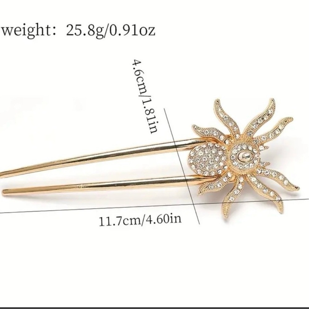 Rhinestone spider 🕷️ hair stick - Picture 3 of 3